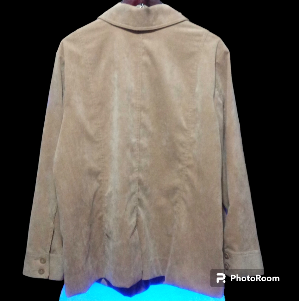 Croft & Barrow Women’s 2XL Tan Corduroy Lightweight Jacket - Picture 10 of 16